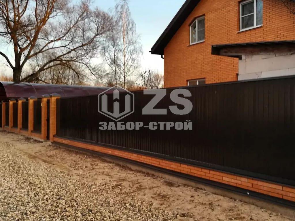 Забор из профнастила 23 метра